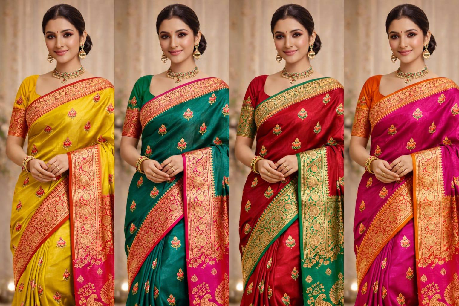 Teal Green Designer Saree alternate view